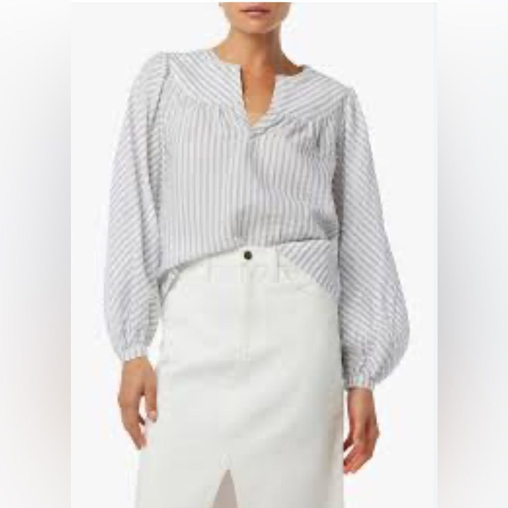 Joe's Jeans Suzie Blouse Cotton Ella Stripe Shirt M NWT